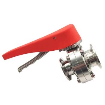 Dn25 Sanitary Stainless Steel Ss316 Manual Clamp Sanitary Butterfly