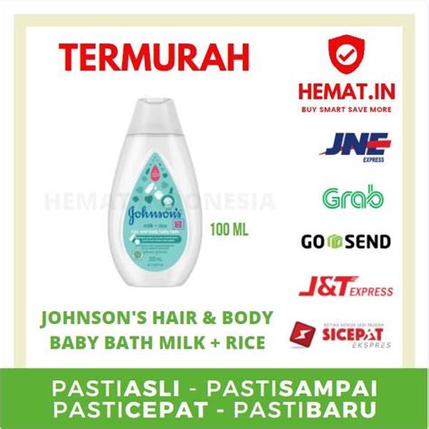 Jual Hadir Johnson Milk Rice Hair And Body Baby Bath 100Ml Sabun