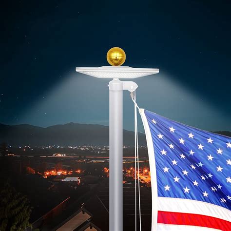 Solar Powered Led Flag Pole Light Hot Sale