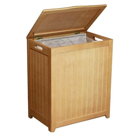 Oceanstar Rectangular Wood Laundry Hamper With Interior Bag Rhp0109n