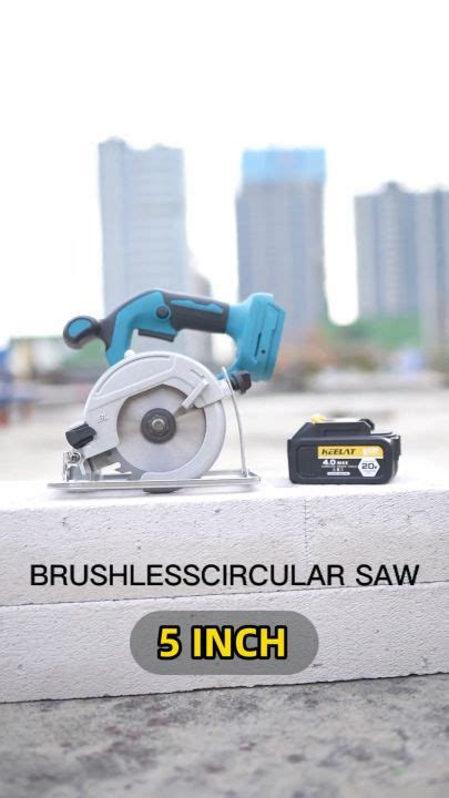 Keelat Kcs001 5 Inch Cordless Circular Saw Brushless With Battery Wood Cutter Plastic Marble