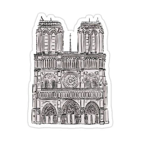 Notre Dame Sticker For Sale By Arianna Gallardo In 2024 Art Journal