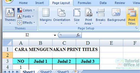 Cara Print Tabel Di Excel Agar Judul Berulang Cara Mengulang Judul