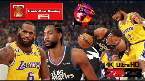 La Lakers Vs La Clippers Nba 2k23 Pc Gameplay Gtx 1660 Ti Modded Youtube