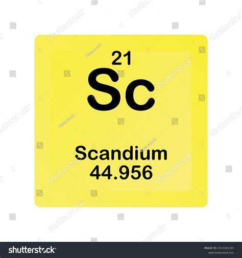 Scandium Sc Chemical Element Vector Illustration Stock Vector Royalty Free 2113161191