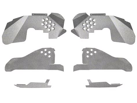 Ace Engineering Jeep Wrangler Front And Rear Inner Fender Kit With Inserts Gray Hammertone