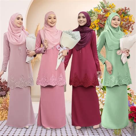 Baju Kurung Lace Moden Baju Raya Cantik Murah Baju Tunang Baju