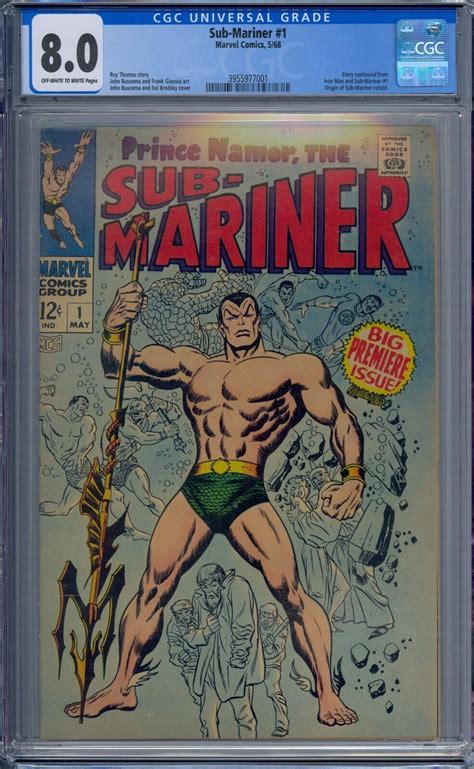 Sub Mariner 1 Cgc 8 0 Origin Retold Story Cont From Iron Man Sub