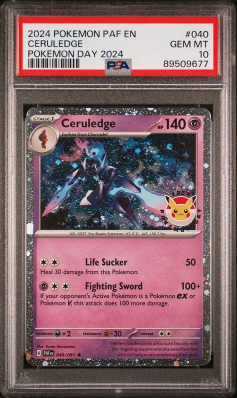 2024 Pokemon Paf En Paldean Fates 040 Ceruledge PSA 10 GameStop