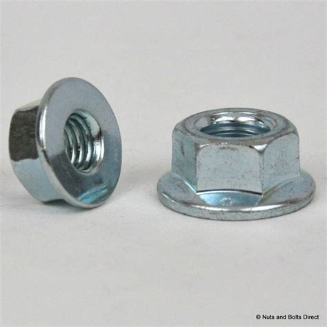 M X Mm Flange Plain Hex Nut Metric Grade Steel Zinc Plate