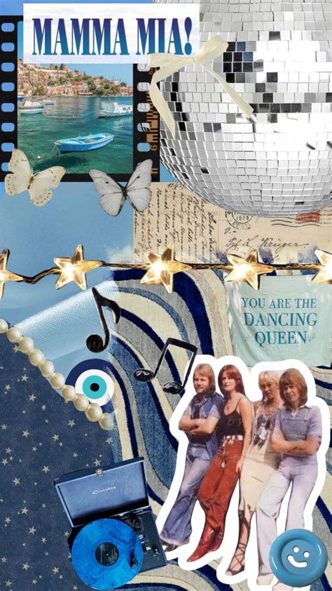 collage     words mamma mia    pictures  women