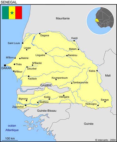 Carte Touristique Du Sénégal - My blog