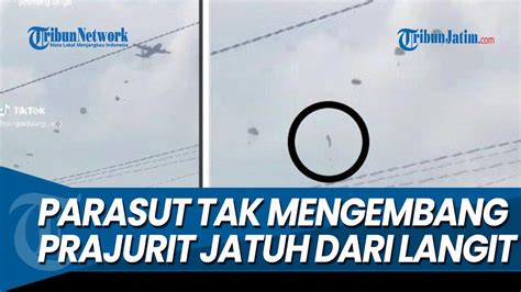 DETIK DETIK NGERI Parasut Gagal Mengembang Prajurit TNI AU Jatuh Dari