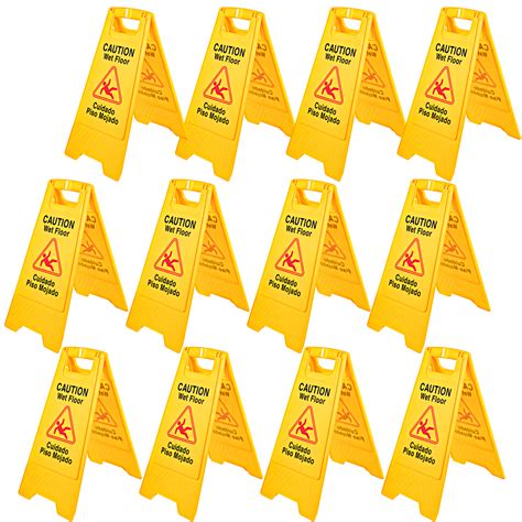 Vevor Pack Caution Wet Floor Sign Inch Yellow Wet Floor Sign