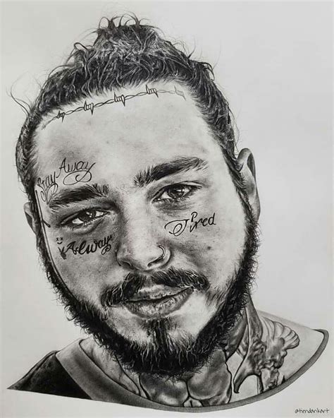 Post Malone Drawing Outline