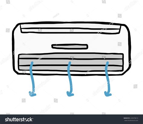 Air Conditioner And Air Flow U002f Cartoon Vector And Illustration