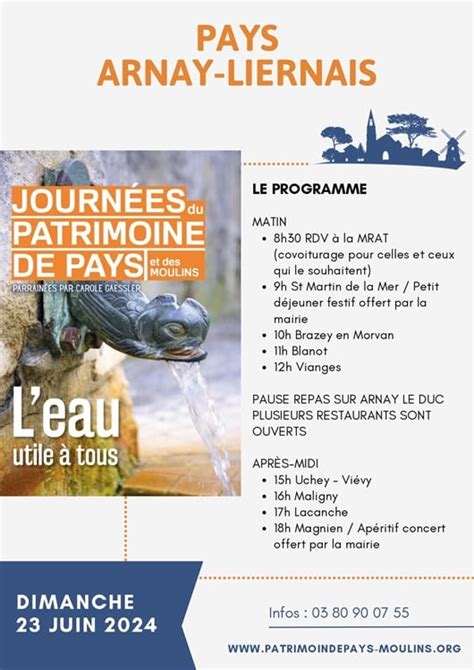 Journ Es Du Patrimoine De Pays Et Des Moulins Au Pays Arnay Liernais