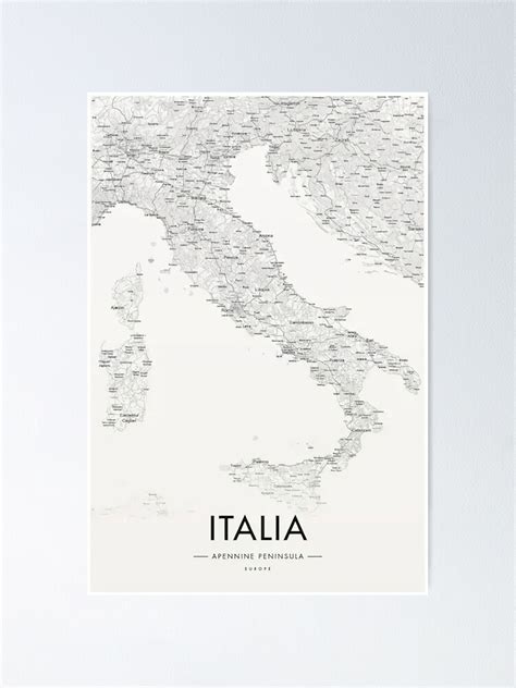 "Italy Map Poster" Poster for Sale by Xcorn | Redbubble