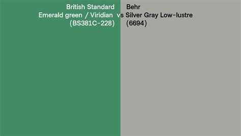 British Standard Emerald Green Viridian Bs381c 228 Vs Behr Silver