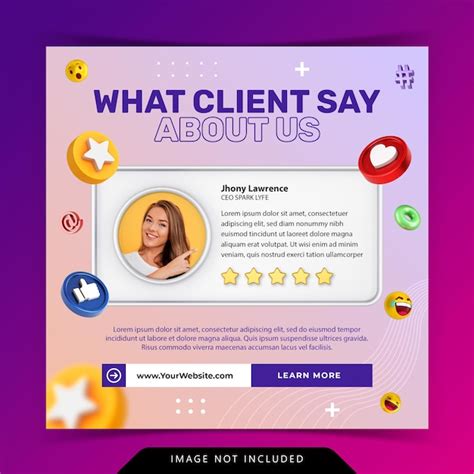 Premium PSD Creative Concept For Satisfied Feedback Customer