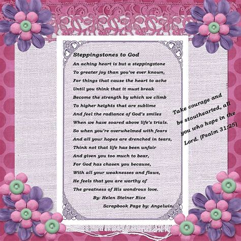 Helen Steiner Rice Poems Scrapbook Poems Christian Poems Psalm 31 Inspirational Poems S