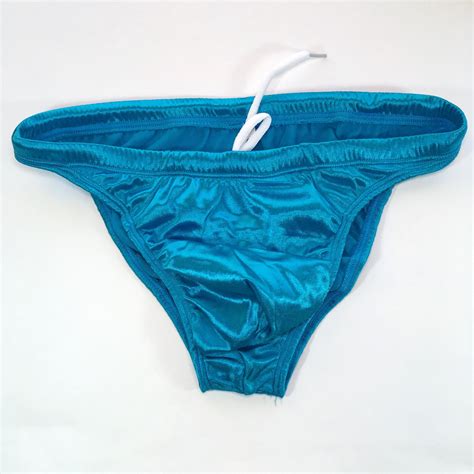 K Y Mens Fashion Swim Bikini Swimsuit Low Rise Shiny Satin Knit Fabric Ebay