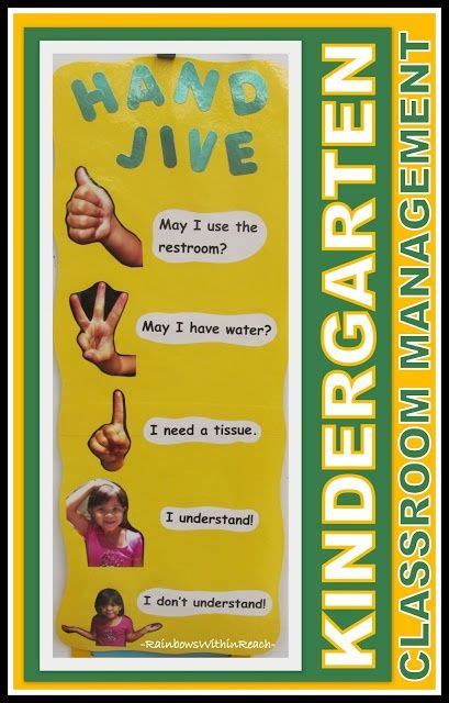 Hand Signals Kindergarten Classroom Management Classroom Management