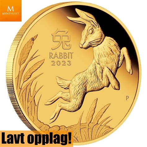 Australia 2023 1 Oz Gull Lunar S3 Year Of The Rabbit Proof Med Etui