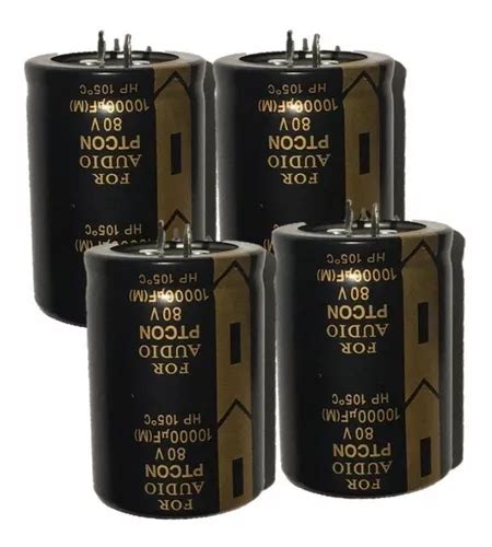 4 Piezas 10000uf 80v Capacitor Electrolitico 105 Meses sin interés