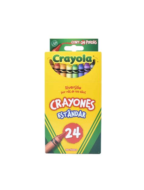 Crayon De Cera Crayola 24 Colores Tamaño Estandar Circular 1 Unidad