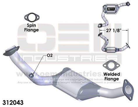 EPA Catalytic Converter Pipe Fits 1998 2000 Mercury Mountaineer 4 0L