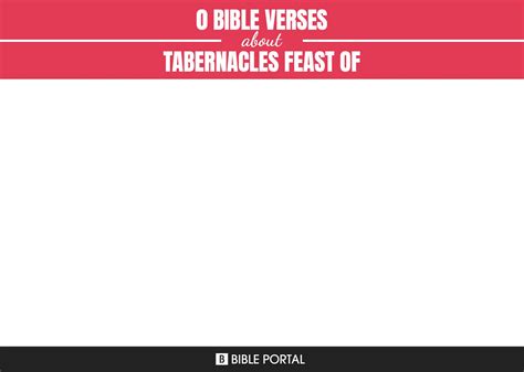 14 Bible Verses about Tabernacles, Feast Of