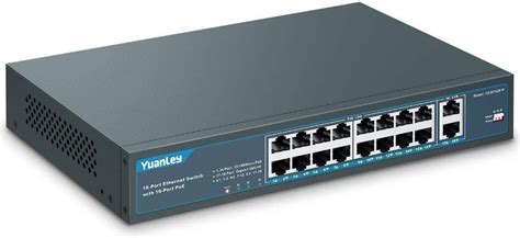 130 YuanLey 18 Port PoE Switch 16 PoE Port 100Mbps 2 Uplink