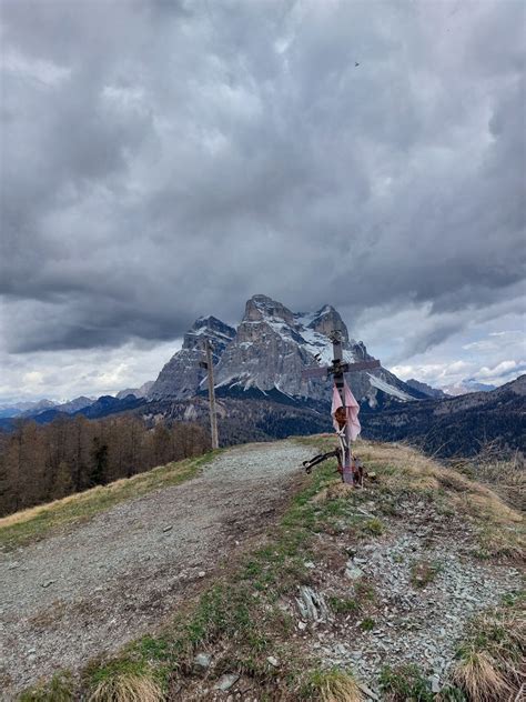 Monte Punta Dalla Val Zoldana Panorama Sulle Dolomiti Bagaglio Leggero