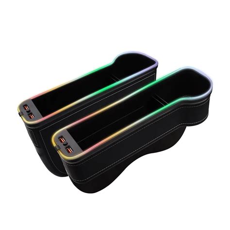 Car Seat Gap Filler Cup Holder Colours Changing Led Car Crevice