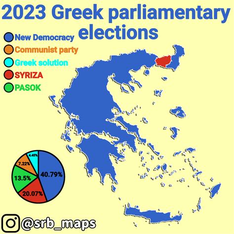 2023 Greek parliamentary elections. by srb_maps - Maps on the Web