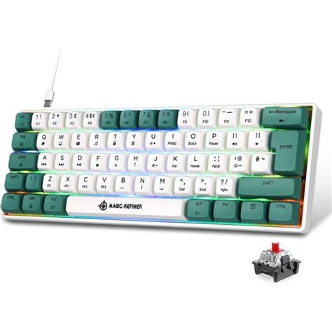 Mini Clavier De Jeu M Canique Red Switch Rgb R Tro Clair Filaire