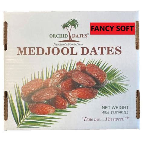 Orchid Fancy Medjool Dates 4 Lb Holy Land Grocery