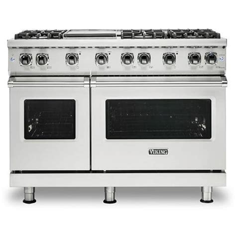 Viking Professional 5 Series 48 Inch 6 Burner Natural Gas Range With Griddle Stainless Steel