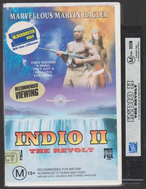 RARE VHS VIDEO Tape INDIO II THE REVOLT Ex Rental Big Box CBS FOX