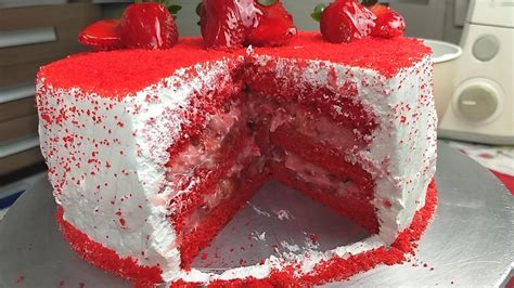 Bolo Red Velvet Recheado Receita Completa Passo A Passo