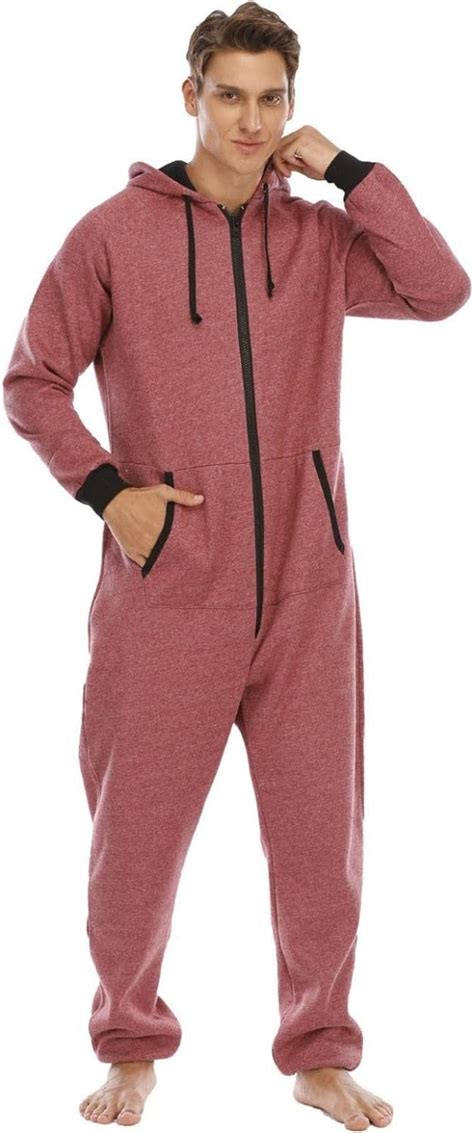 Sgsd Jumpsuit Heren Pyjama Jumpsuit Heren Knuffelig Slaapoverall