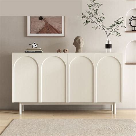 Modern French Style Arch Cream Colored Sideboard Cabinetmodel C Wood Desktop Sideboard