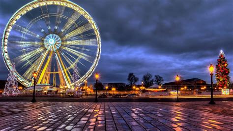 Hintergrundbilder Stadtbild Nacht Abend Riesenrad Frankreich