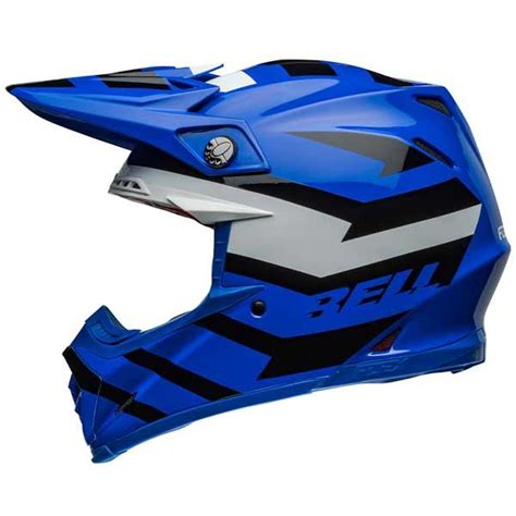 Casco Bell Moto 9s Flex Banshee Azul Blanco