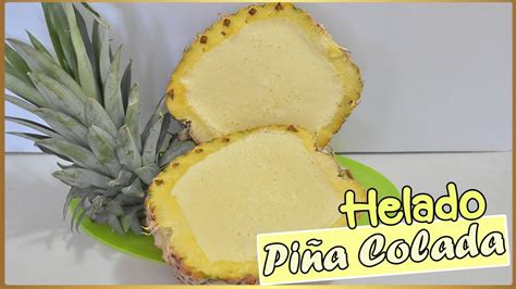 Helado de piña colada YouTube