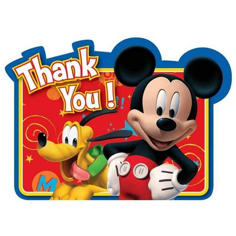 Disney Mickey Fun And Friends Thank You Notes 8pk