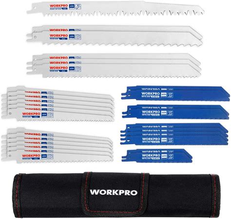 Workpro Lames De Scie Sabre Piece Pour Bois Et M Tal Avec Sacoche De