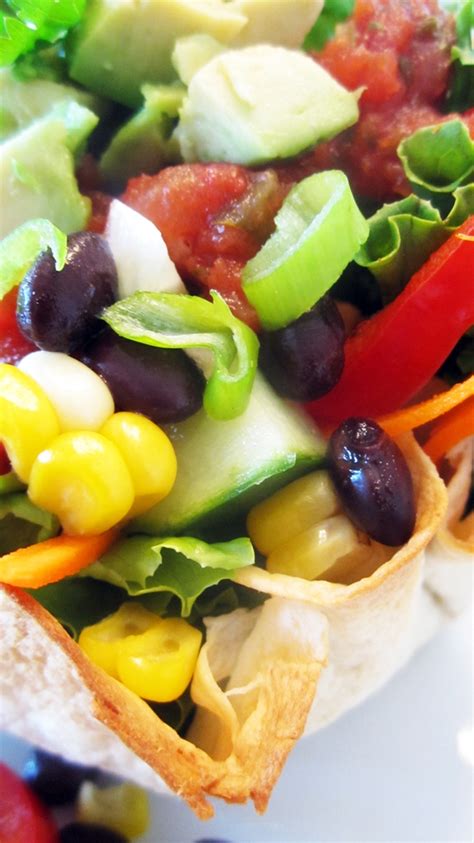 Vegan Taco Salad With Homemade Tortilla Bowls Vegangela