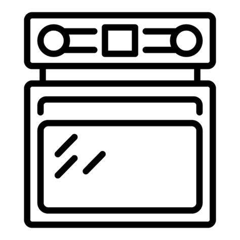 Premium Vector Microwave Oven Icon Outline Microwave Oven Vector Icon